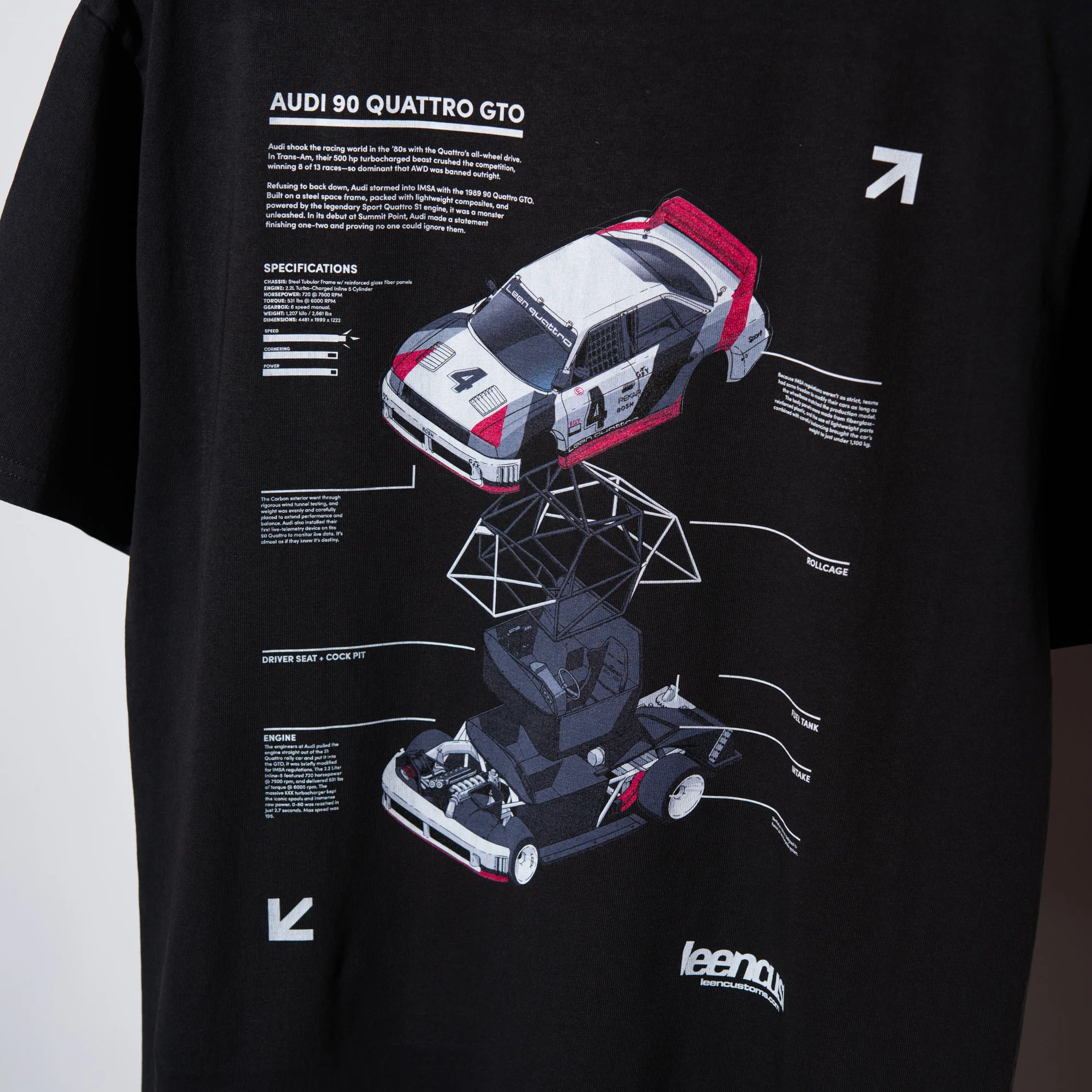 LC "Audi 90 Quattro" Staple Tee - Image 3