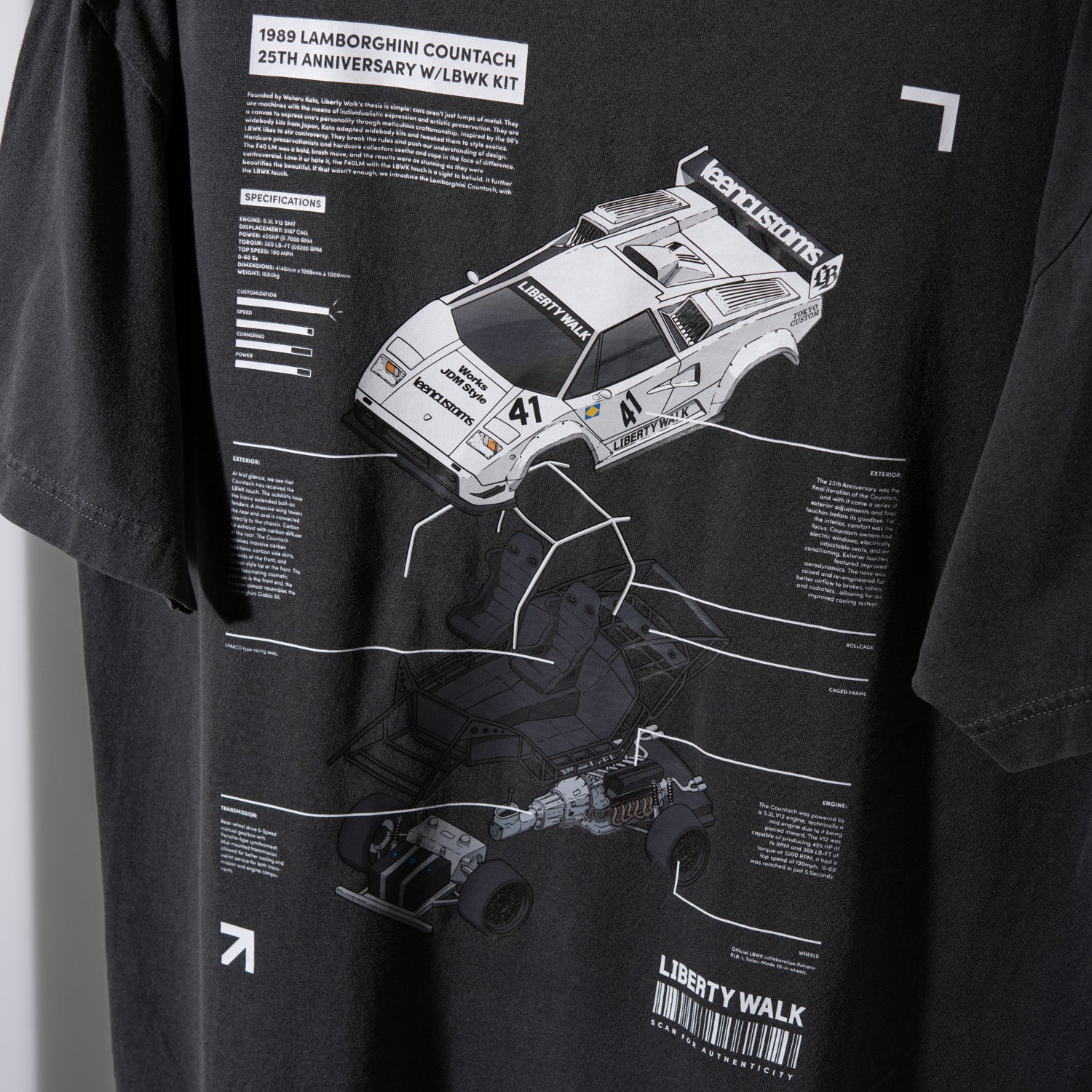 LC "LBWK Countach " Staple Tee - Black - Image 2