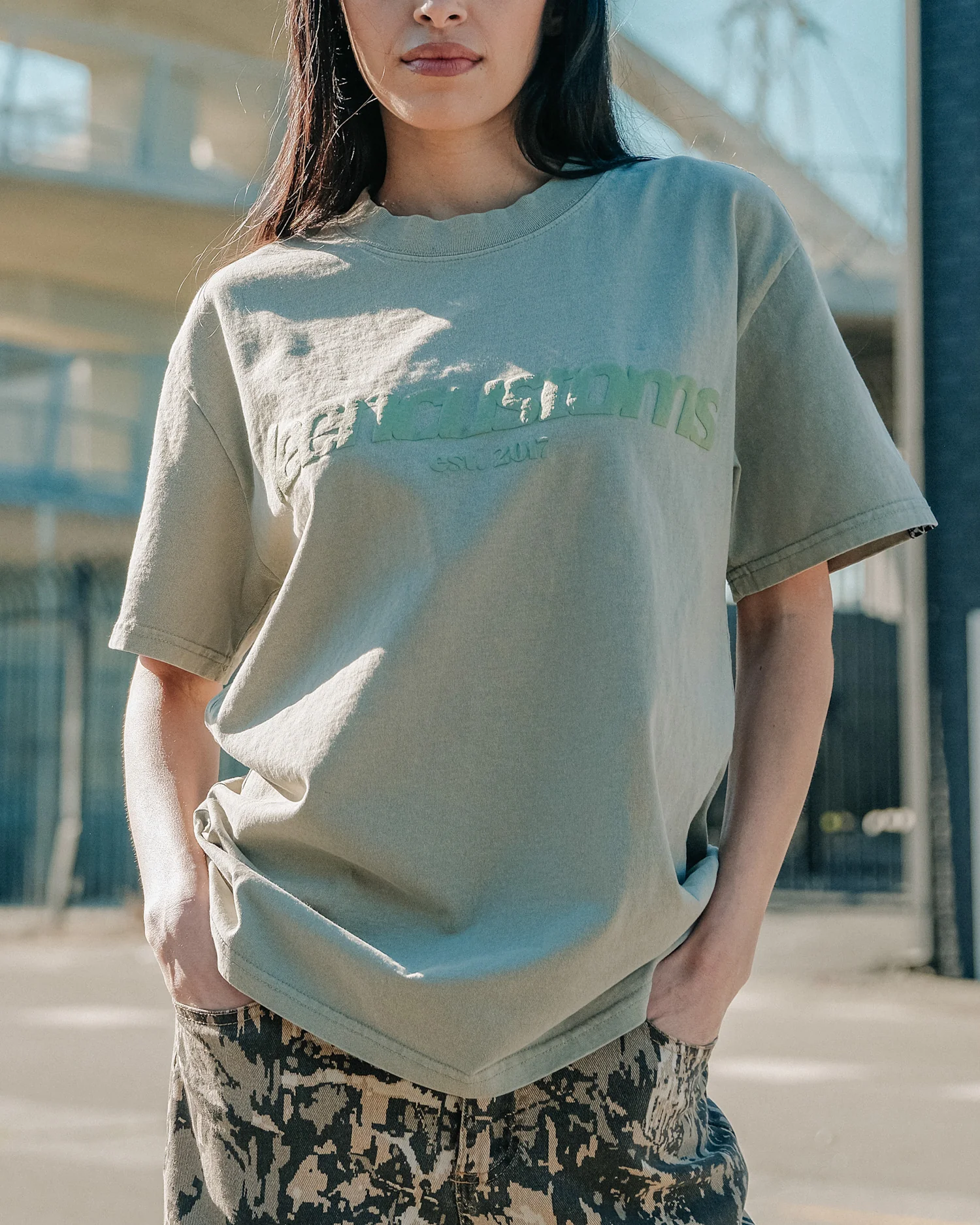 LC "LOGO" Heavy Tee - Faded Jade - Image 2