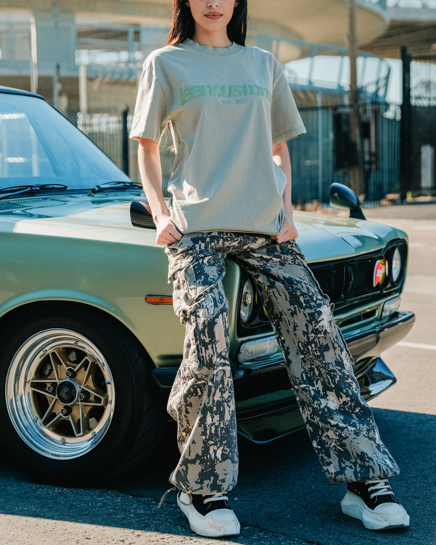LC "LOGO" Heavy Tee - Faded Jade - Image 3