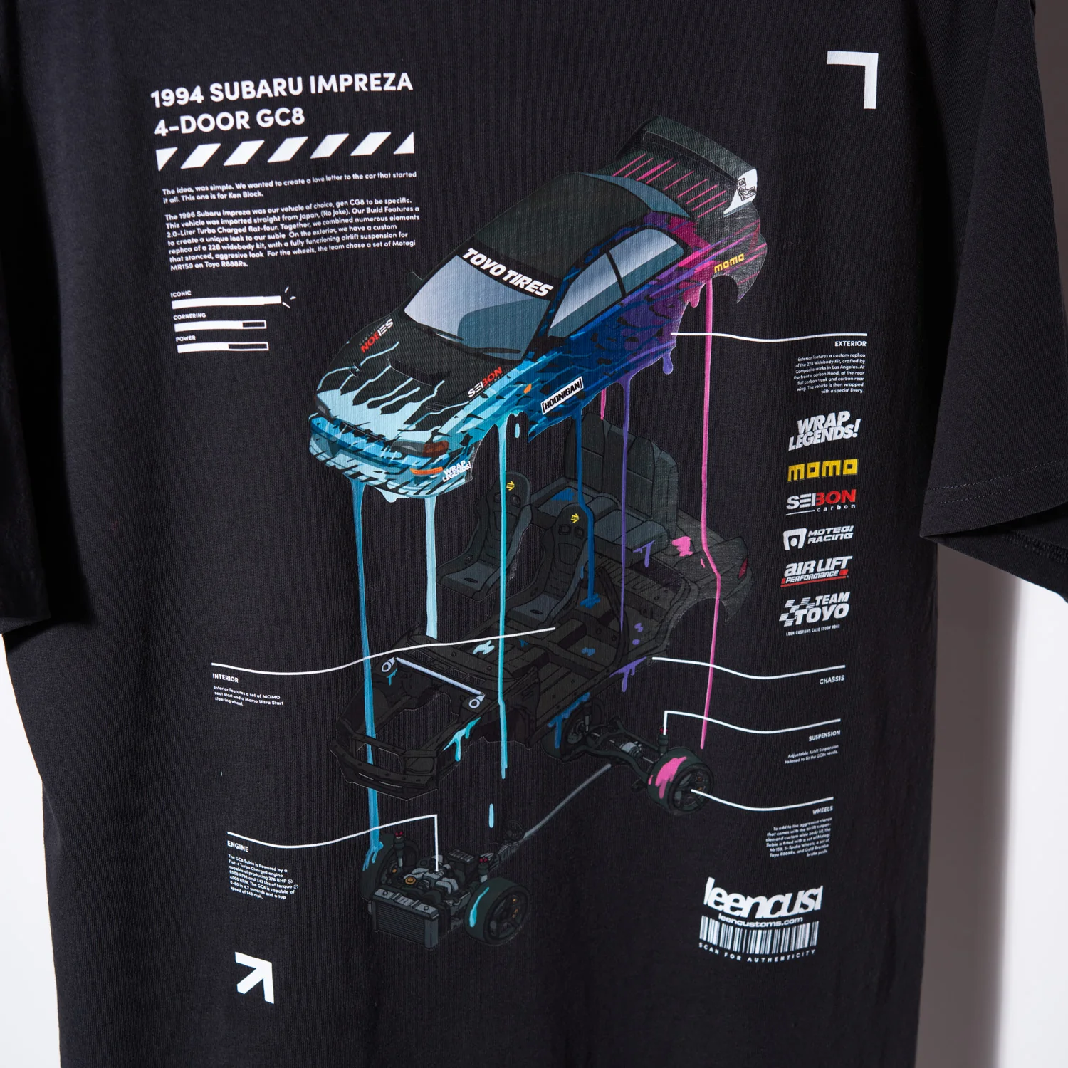 LC "SEMA GC8" Staple Tee - Black - Image 2