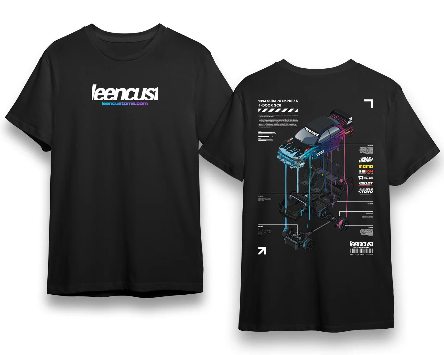 LC "SEMA GC8" Staple Tee - Black - Image 5